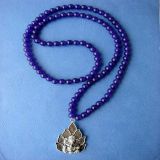 Purple Jade and Pendant Ganesh, Necklace